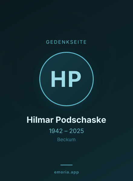 Gedenkportrait von Hilmar Podschaske