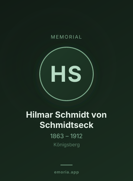 Memorial portrait of Hilmar Schmidt von Schmidtseck