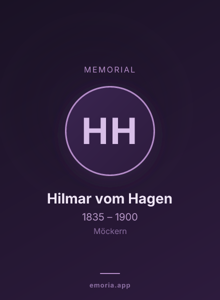 Memorial portrait of Hilmar vom Hagen