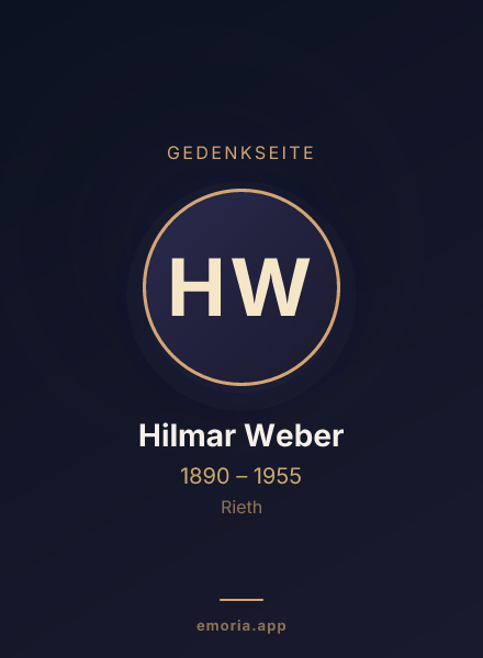 Gedenkportrait von Hilmar Weber
