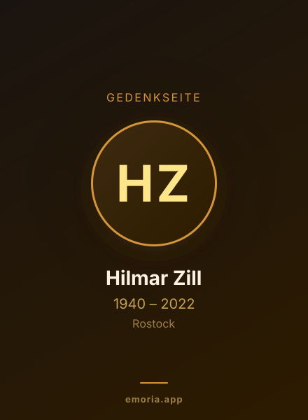 Gedenkportrait von Hilmar Zill