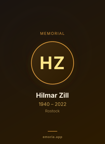 Memorial portrait of Hilmar Zill