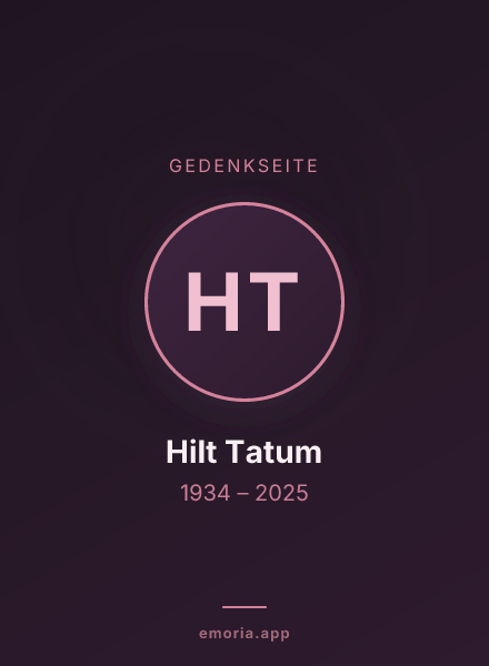 Gedenkportrait von Hilt Tatum