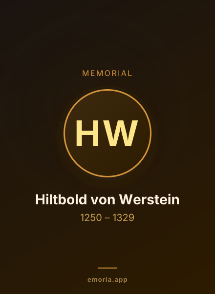 Memorial portrait of Hiltbold von Werstein