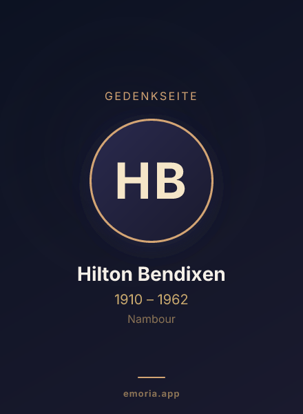 Gedenkportrait von Hilton Bendixen