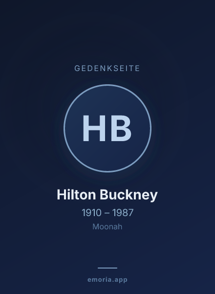 Gedenkportrait von Hilton Buckney