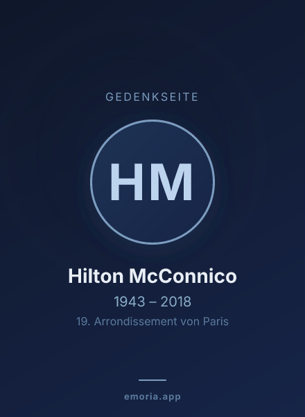 Gedenkportrait von Hilton McConnico