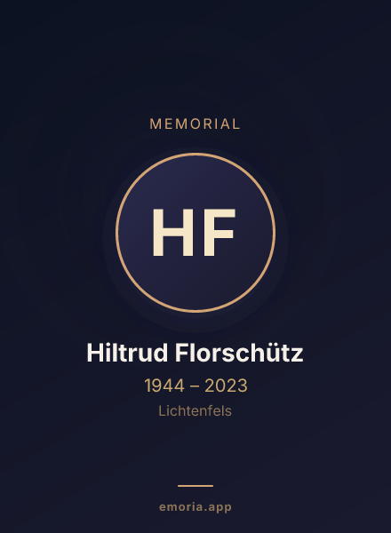 Memorial portrait of Hiltrud Florschütz