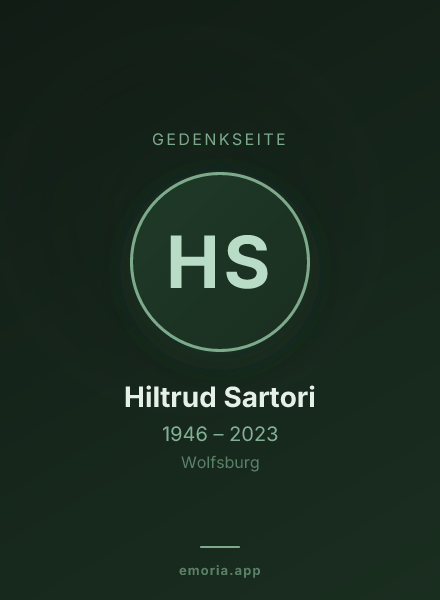Gedenkportrait von Hiltrud Sartori