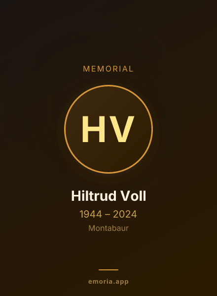 Memorial portrait of Hiltrud Voll