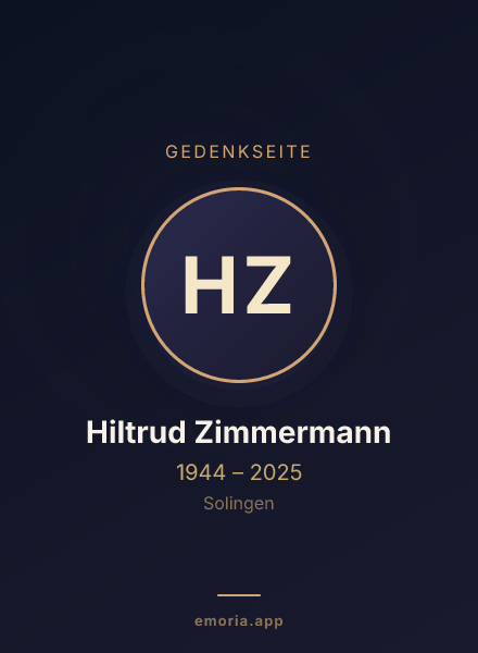 Gedenkportrait von Hiltrud Zimmermann