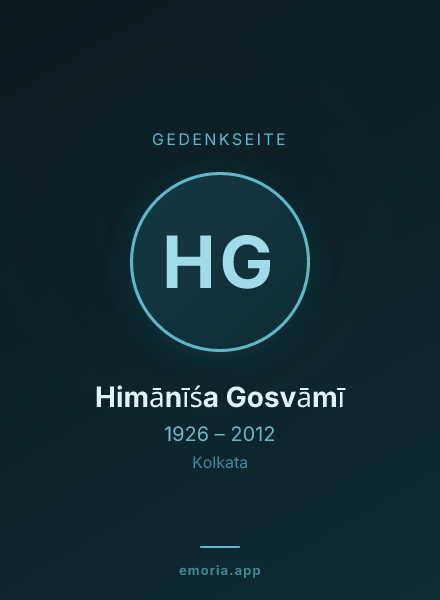 Gedenkportrait von Himānīśa Gosvāmī