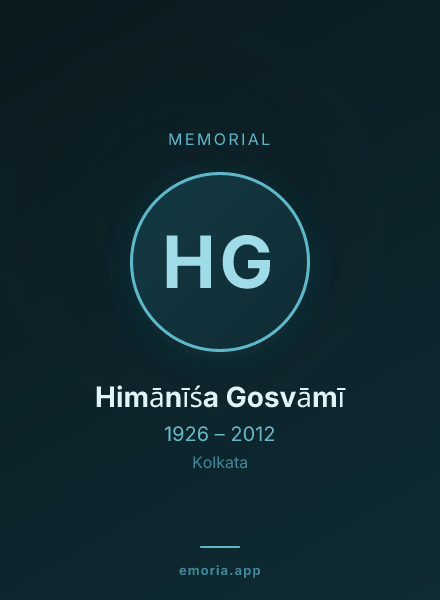 Memorial portrait of Himānīśa Gosvāmī
