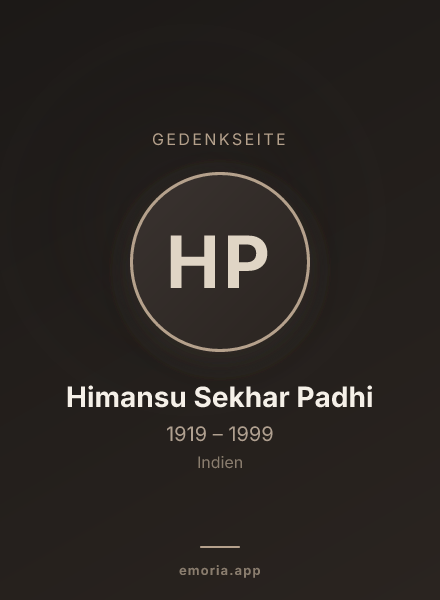 Gedenkportrait von Himansu Sekhar Padhi