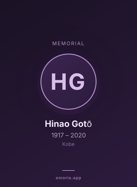 Memorial portrait of Hinao Gotō