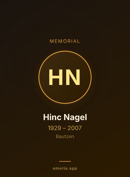Memorial portrait of Hinc Nagel
