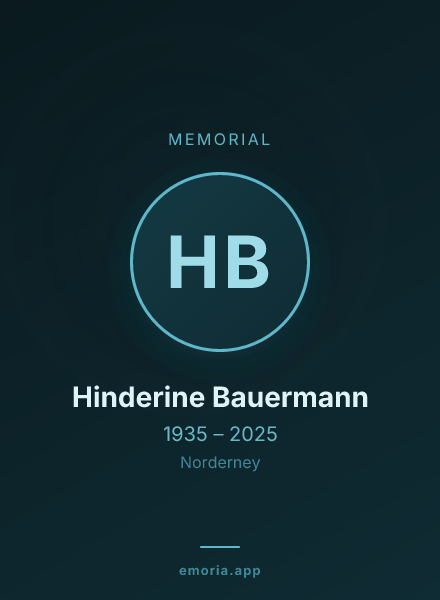 Memorial portrait of Hinderine Bauermann