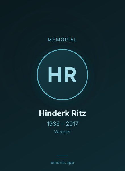 Memorial portrait of Hinderk Ritz