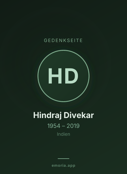 Gedenkportrait von Hindraj Divekar