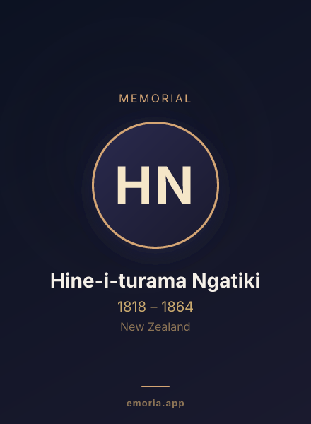 Memorial portrait of Hine-i-turama Ngatiki