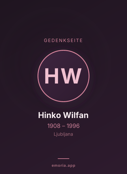 Gedenkportrait von Hinko Wilfan