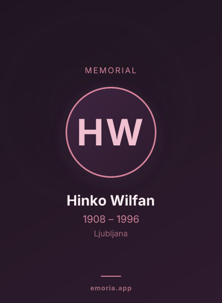 Memorial portrait of Hinko Wilfan