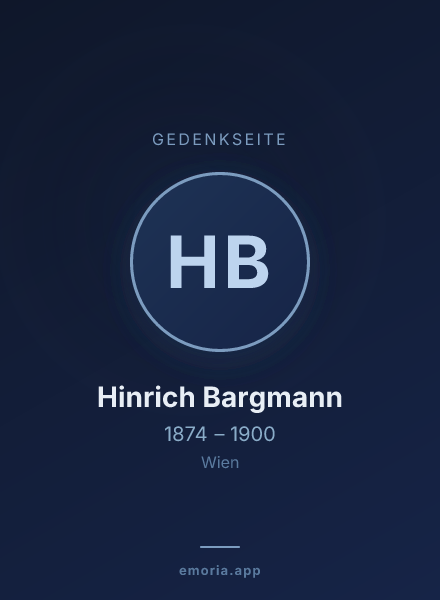 Gedenkportrait von Hinrich Bargmann