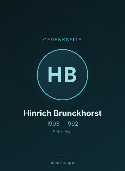 Gedenkportrait von Hinrich Brunckhorst