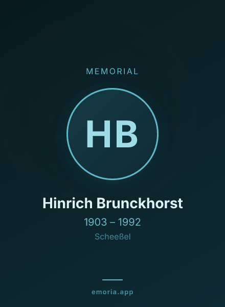 Memorial portrait of Hinrich Brunckhorst