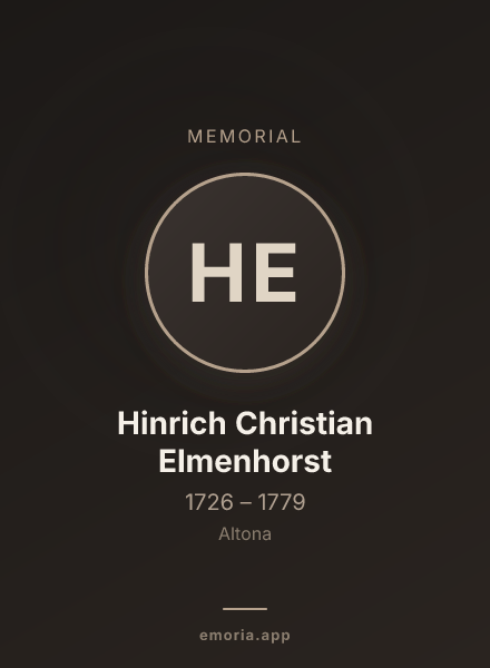 Memorial portrait of Hinrich Christian Elmenhorst