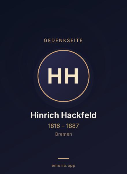 Gedenkportrait von Hinrich Hackfeld