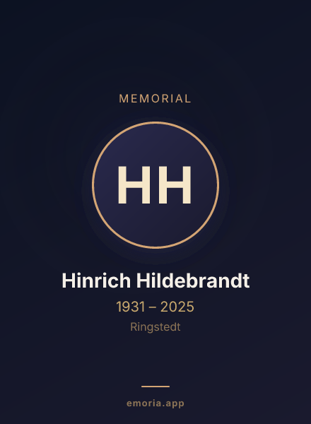 Memorial portrait of Hinrich Hildebrandt