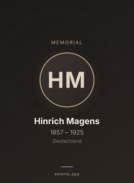 Memorial portrait of Hinrich Magens