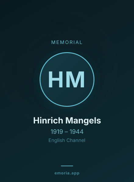 Memorial portrait of Hinrich Mangels