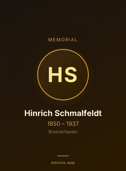 Memorial portrait of Hinrich Schmalfeldt