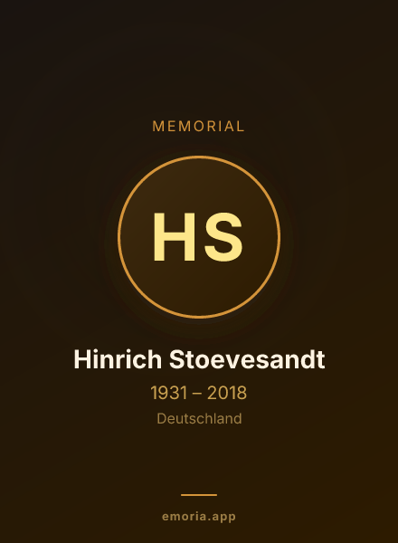Memorial portrait of Hinrich Stoevesandt