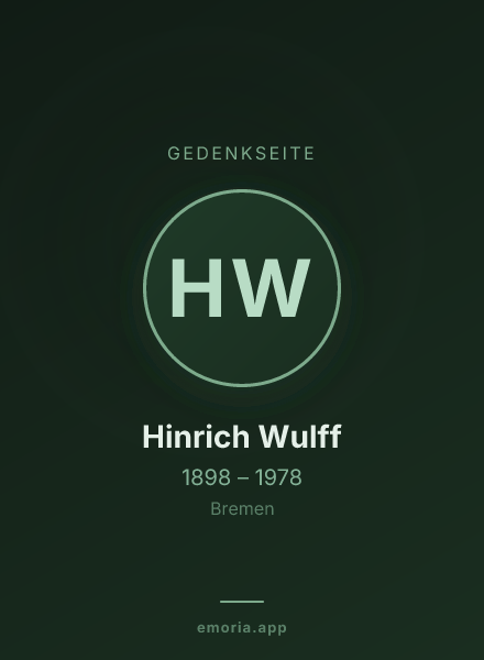 Gedenkportrait von Hinrich Wulff