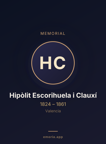 Memorial portrait of Hipòlit Escorihuela i Clauxí