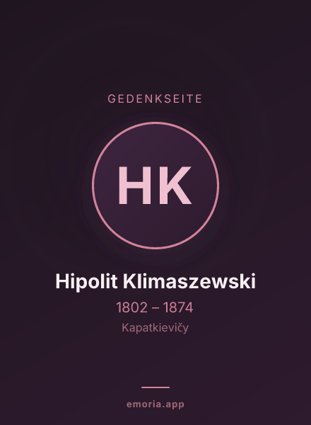 Gedenkportrait von Hipolit Klimaszewski