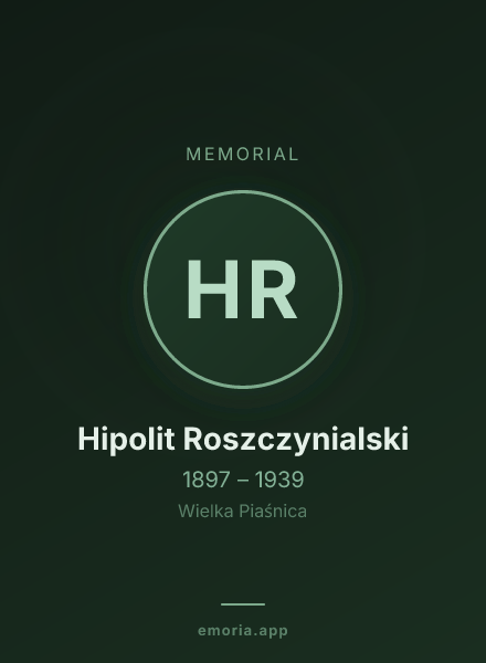 Memorial portrait of Hipolit Roszczynialski