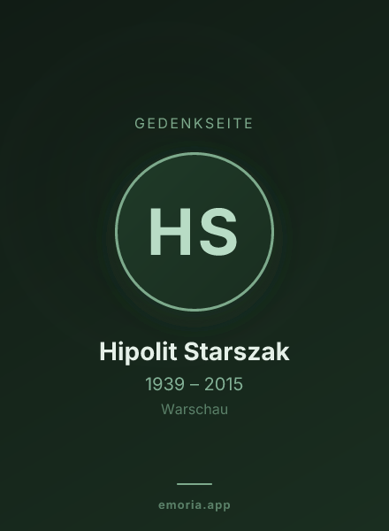 Gedenkportrait von Hipolit Starszak