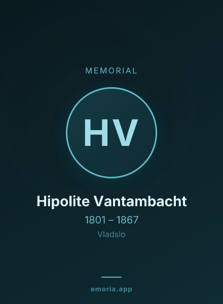 Memorial portrait of Hipolite Vantambacht