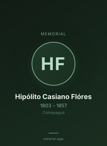 Memorial portrait of Hipólito Casiano Flóres