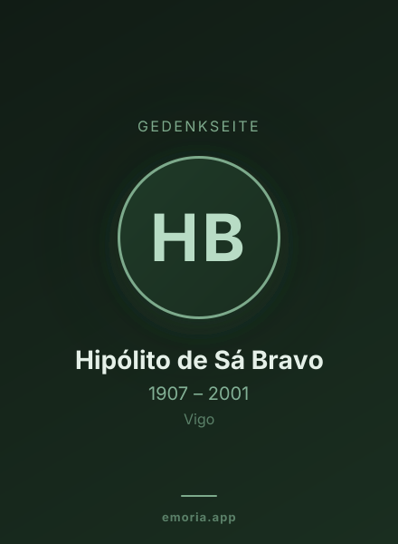 Gedenkportrait von Hipólito de Sá Bravo