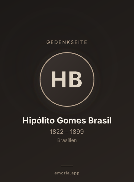 Gedenkportrait von Hipólito Gomes Brasil