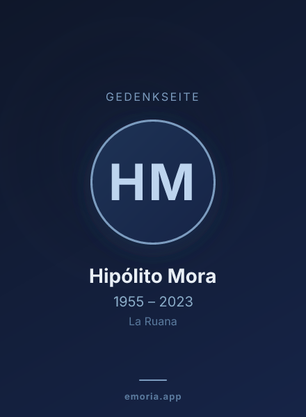 Gedenkportrait von Hipólito Mora