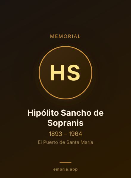 Memorial portrait of Hipólito Sancho de Sopranis
