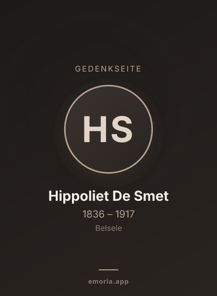 Gedenkportrait von Hippoliet De Smet
