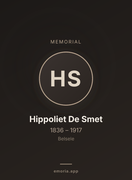 Memorial portrait of Hippoliet De Smet
