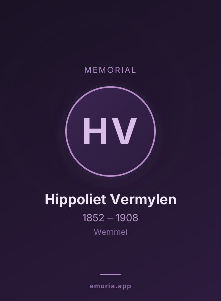 Memorial portrait of Hippoliet Vermylen
